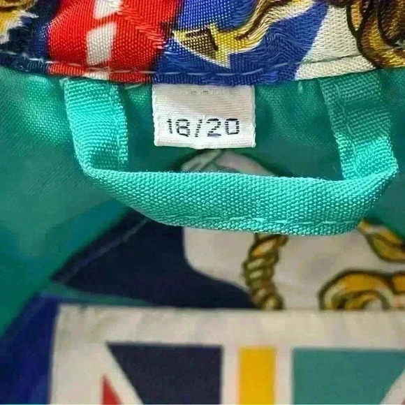 Vintage Komitor Jacket Women 18/20 Green Purple Mid Length Coat 80s,90s - Picture 14 of 15